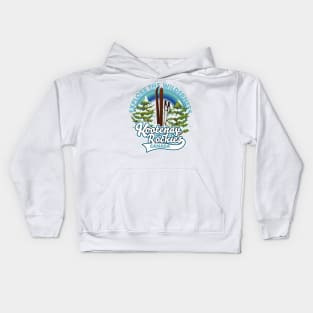 Kootenay Rockies Canada Ski travel logo Kids Hoodie